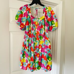 Peach Love California Floral Mini Dress - Multicolor, Women’s Small